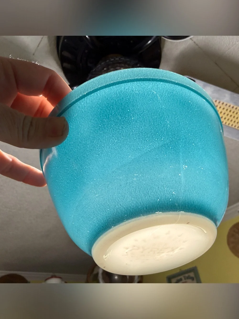 Pyrex Blue primary Rare TM 401 Mixing Bowl